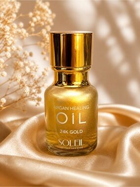Soleil Argan Healing Oil 24K Gold Hair Treatment NEW